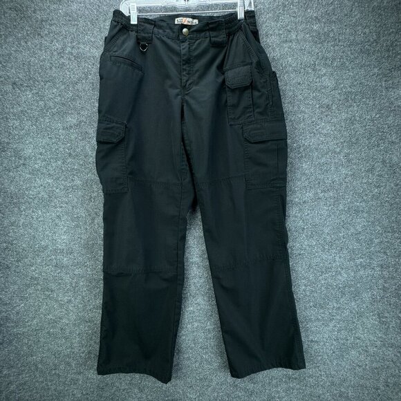 5.11 Tactical Pants Womens 12 Black Taclite Pro Ripstop Cargo Utility 64360 - Picture 1 of 14
